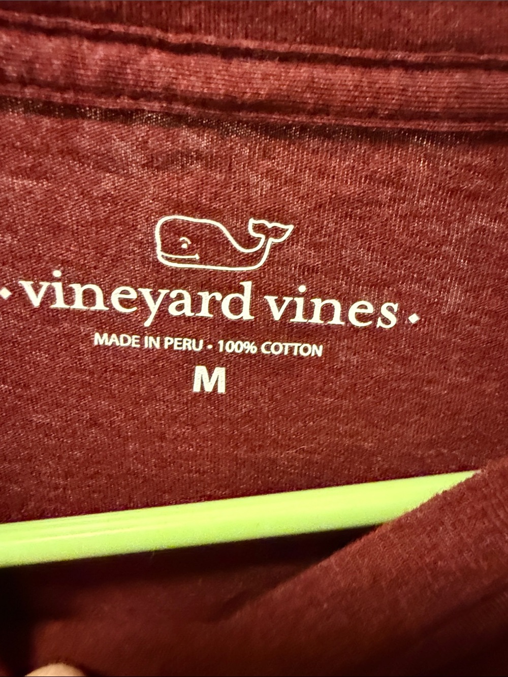 Vineyard Vines Men's Long-Sleeve Pocket Tee — Burgundy Whale Logo - Picture 3 of 4